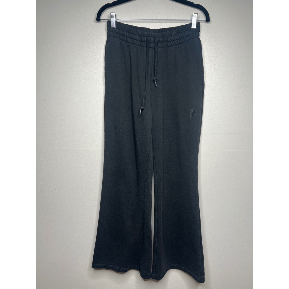 PINK Victoria's Secret Black Flare Fleece Sweatpants High Rise Small